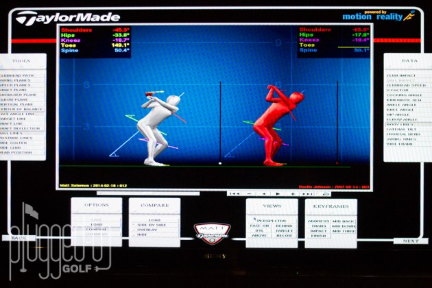 My swing next to Dustin Johnson. Can you tell which one I am?