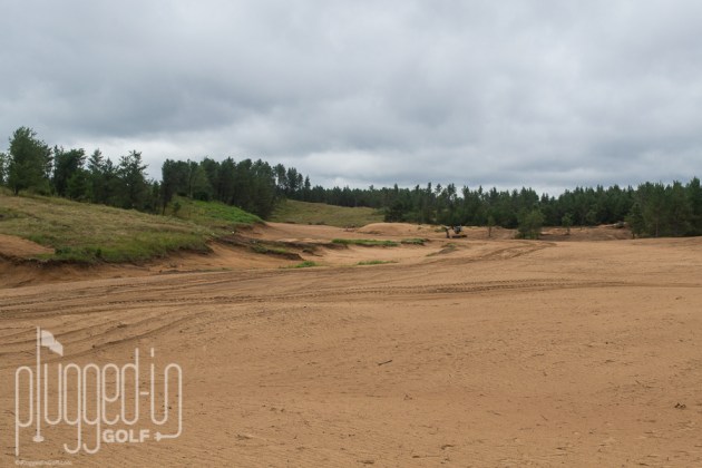 #7 at Sand Valley, a long par 5.
