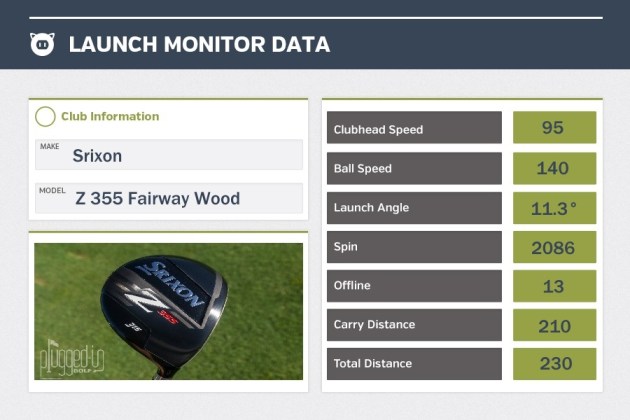 Srixon Z 355 FW LM Data