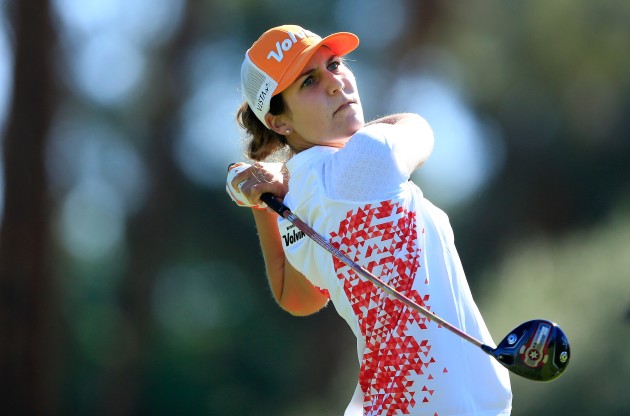 during the first round of the 2016 ANA Inspiration at Mission Hills Country Club on March 31, 2016 in Rancho Mirage, California.