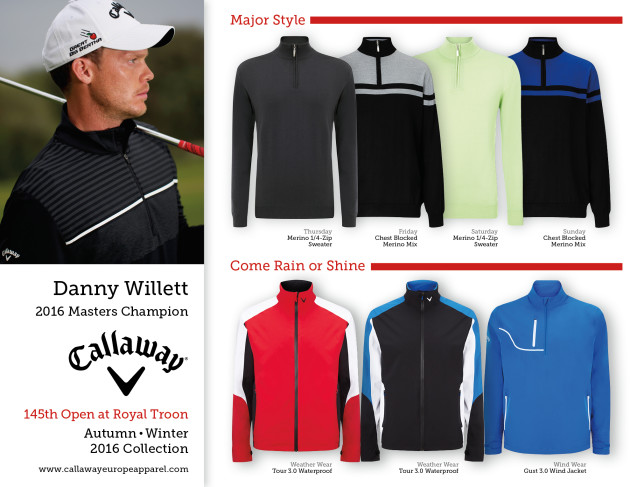 Callaway Apparel Danny Willett Scripting The Open