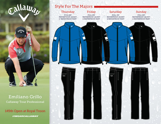 Callaway Apparel Grillo Weather Series Scripting The Open