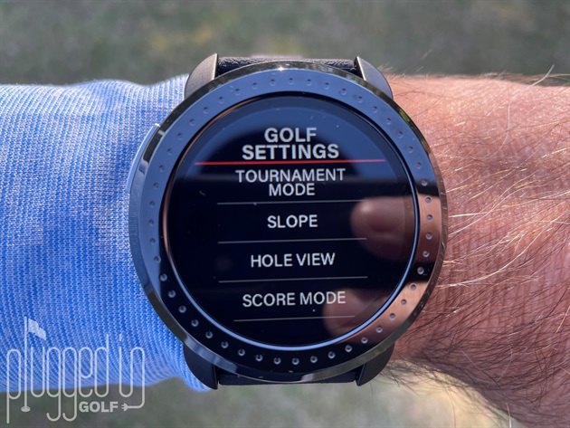 Bushnell ION ELITE GPS Golf Watch menu