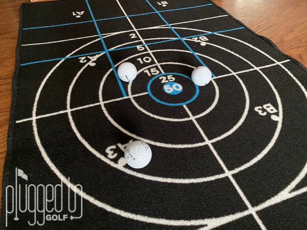 me and my golf games putting mat in use