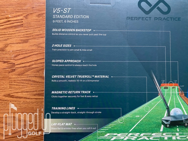 Perfect Practice V5 Putting Mat box back
