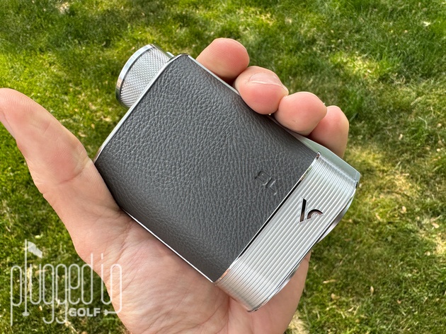 Voice Caddie SL3 rangefinder in hand