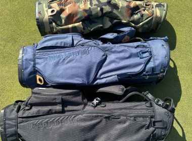 Picture of the three models of Herschel Watt golf bag