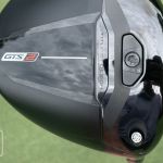A picture of the sole of the Titleist GTS2 driver sole