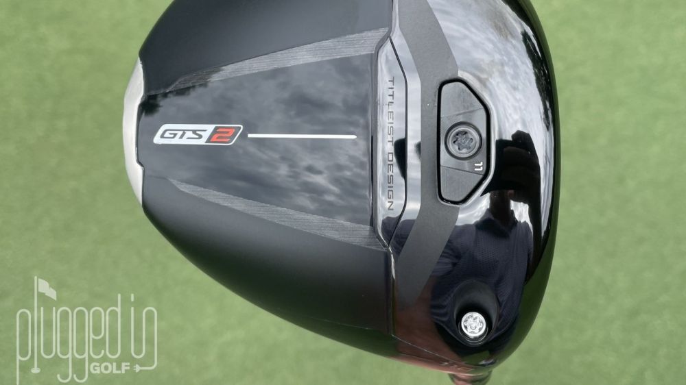 A picture of the sole of the Titleist GTS2 driver sole
