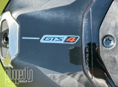 Close up of the sole of the Titleist GTS4 driver