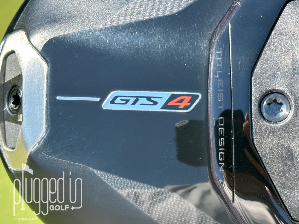 Close up of the sole of the Titleist GTS4 driver