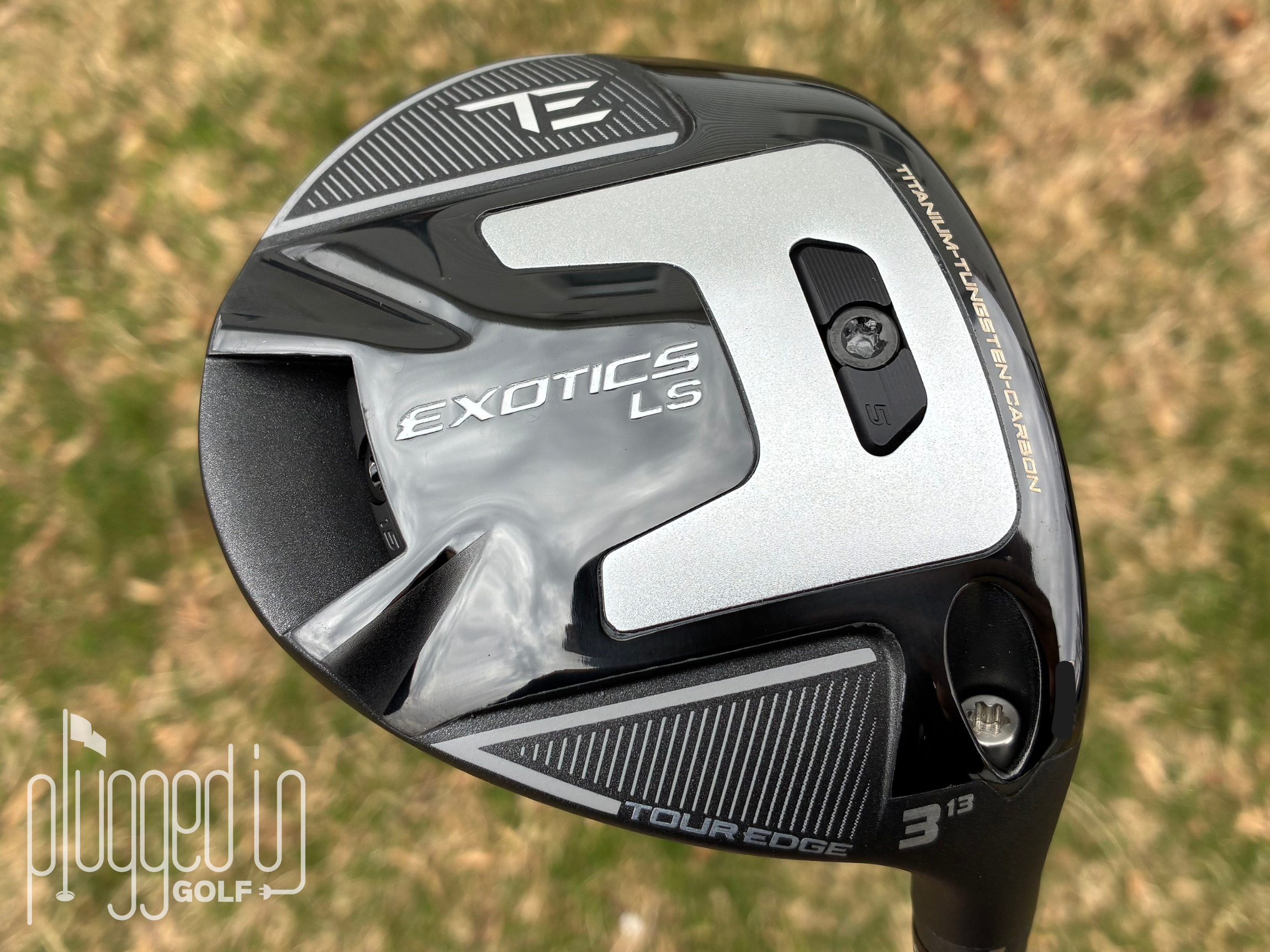 The sole of the Tour Edge Exotics LS fairway wood 8