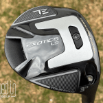 The sole of the Tour Edge Exotics LS fairway wood 8