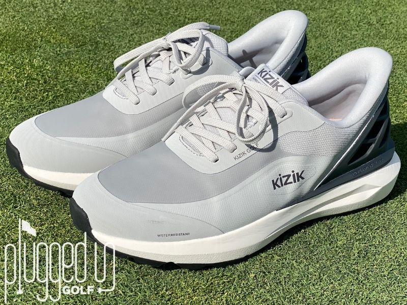 Photo of the Kizik Athens Men's Golf Shoe from a front angled perspective.