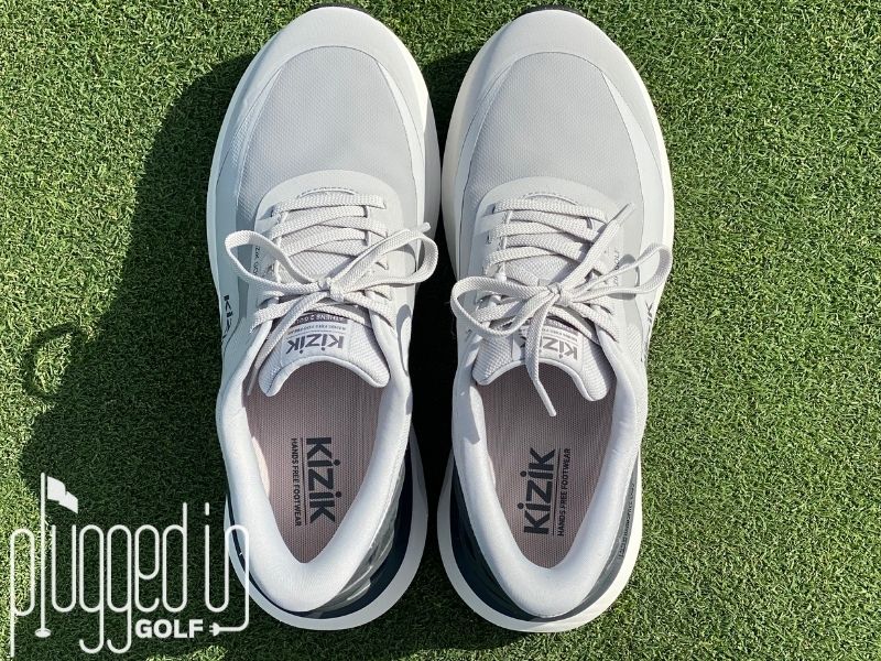 Photo looking down at the Kizik Athens Men's Golf Shoe.