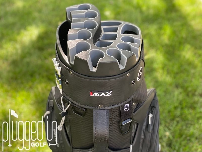 Picture of the top front of the BIG MAX Dri Lite Silencio 3 cart bag
