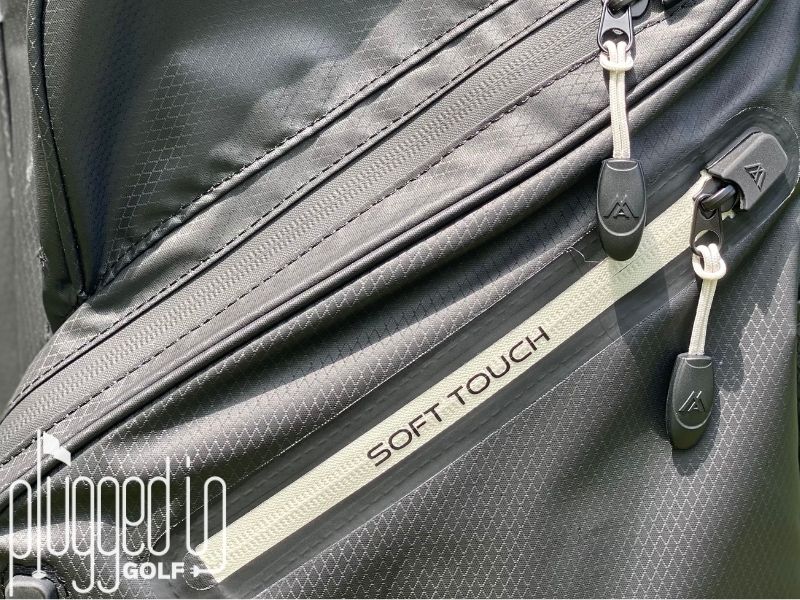 Picture of one of the Soft Touch pouches on the BIG MAX Dri Lite Silencio 3 cart bag.