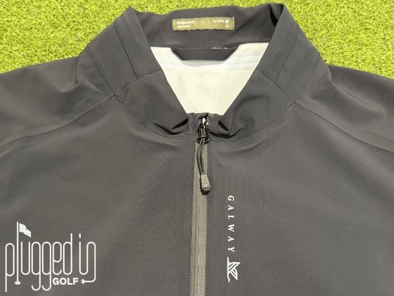 Galway Bay Apparel rain vest close up