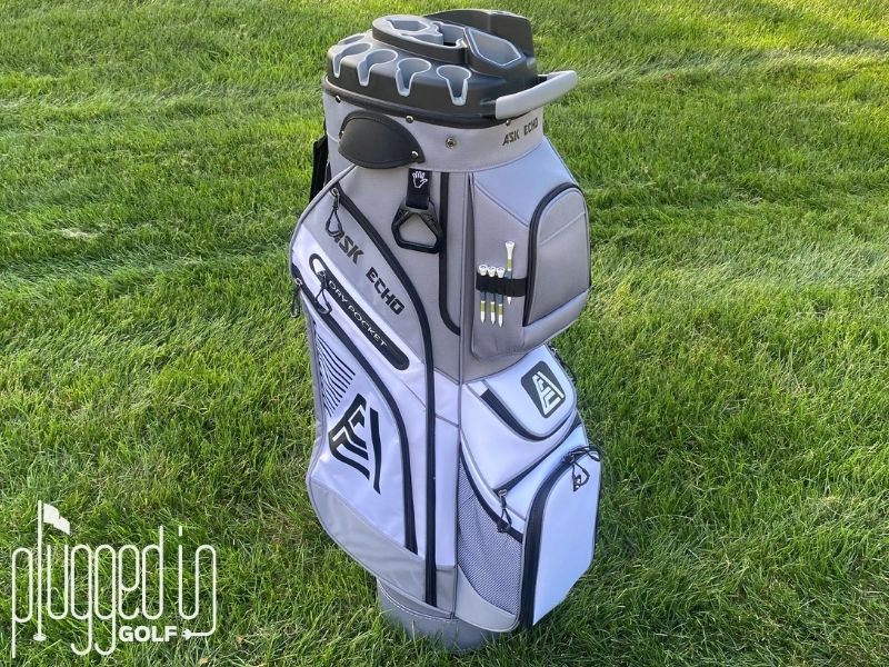 Picture of the full length and features of the Ask Echo T-Lock 4.0 Cart Bag.