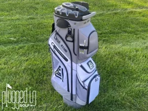 Ask Echo T-Lock 4.0 Cart Bag – pluggedingolf – testing – full bag Picture of the full length and features of the Ask Echo T-Lock 4.0 Cart Bag.