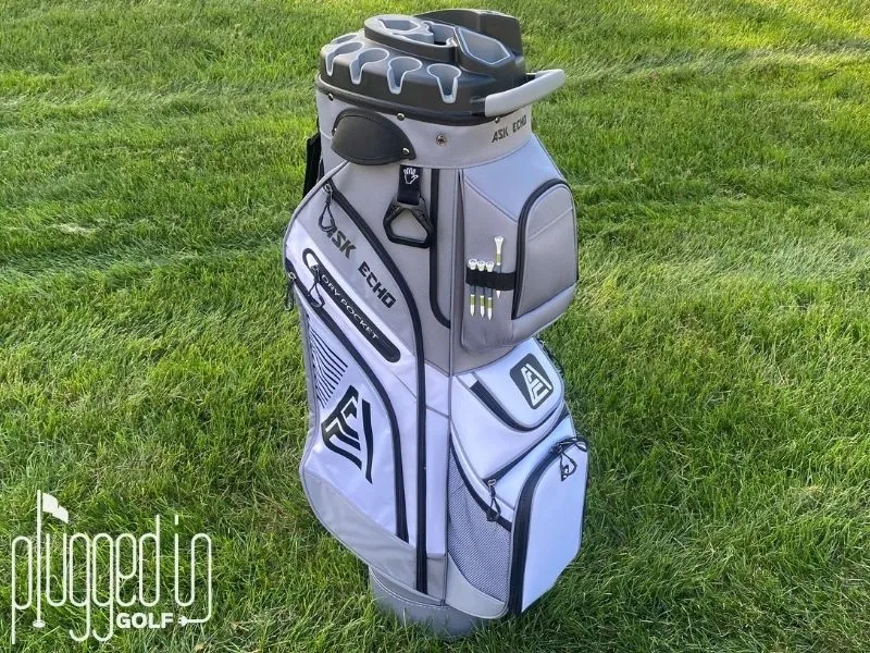 Picture of the full length and features of the Ask Echo T-Lock 4.0 Cart Bag.