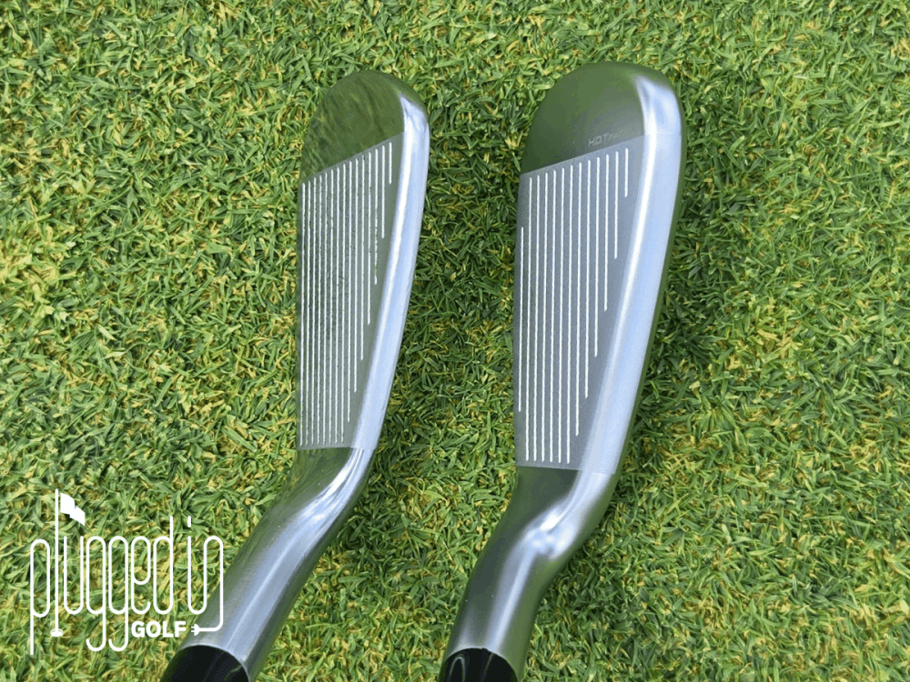 Cobra King Max irons next to King MB irons