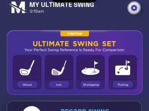 My Ultimate Swing Feature My Ultimate Swing Golf App Home Screen