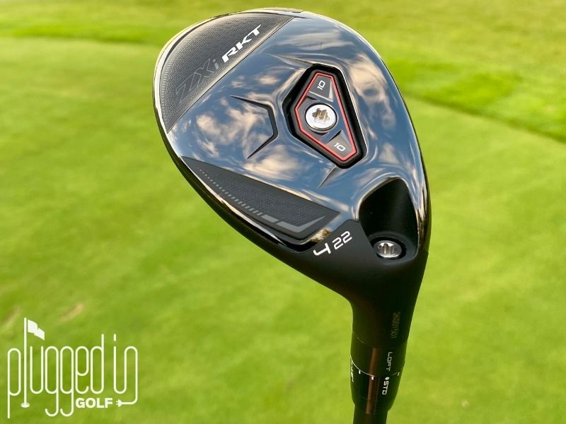 Picture of the sole, heel, and adapter of the Srixon ZXi RKT hybrid.
