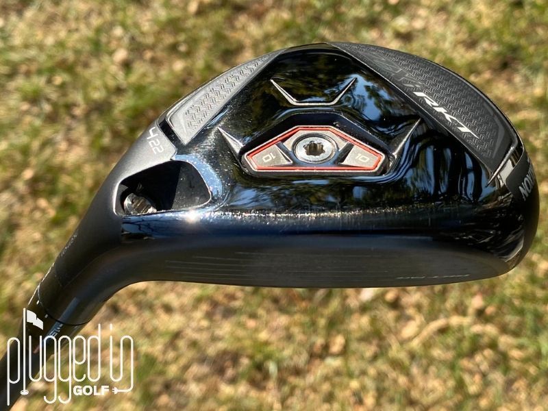 Picture of the sole and leading edge of the Srixon ZXi RKT hybrid.